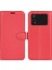 Xiaomi Için Poco M4 Pro 4g Folio Flip Litchi Doku Pu Deri Kılıf Stand Cep Telefonu Kapak-Kırmızı (Yurt Dışından) 1