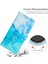 Xiaomi Için Cüzdan Telefon Kılıfı 12 Lite 5g Koruyucu Koruyucu Mermer Desen Baskı Stand-Mavi/yeşil ile Şok Geçirmez Kapak (Yurt Dışından) 5