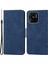Xiaomi Redmi Için 10C Düz Renkli Deri Telefon Kılıf Katlanabilir Stand Tasarım Tam Vücut Koruma Telefon Kapak Mavisi (Yurt Dışından) 1