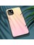 Xiaomi Redmi A1 4g / A2 4g Gradyan Renk Temsilli Cam Telefon Kılıfı Yumuşak Tpu Kenar Pc Geri Hassas Dokunmatik Kapak-Altın / Pembe (Yurt Dışından) 5