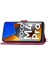 Xiaomi Poco M4 Pro 4g Için Çoklu Kart Yuvası Telefon Kasası, Baskılı Çiçekler Pu Deri Stand Cilt Touch Anti-Çizelge Telefon Kapağı Bilek Kayışı ve Omuz Askısı Kırmızısı (Yurt Dışından) 3