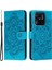 Xiaomi Redmi 10C 4g Pu Deri Cüzdan Stand Kılıfı Mandala Çiçek Telefonu Kapak Mavisi (Yurt Dışından) 1