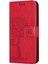 Manyetik Toka Telefon Kapağı Xiaomi Redmi A1 4g/a2 4g Anti-Çizgi Pu Deri Baskılı Baykuş Ağacı Desen Telefon Kılıfı Stand-Red (Yurt Dışından) 4