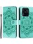 Xiaomi Redmi 10C 4g Pu Deri Cüzdan Stand Kılıfı Mandala Çiçek Telefonu Kapak Yeşil (Yurt Dışından) 1