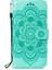 Xiaomi Redmi 10C 4g Pu Deri Cüzdan Stand Kılıfı Mandala Çiçek Telefonu Kapak Yeşil (Yurt Dışından) 4