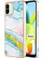 Xiaomi Için Redmi A1 4g/a2 4g Kırmızı Dayanıklı Mermer Desenli Telefon Kılıfı Yumuşak Tpu Elektrapılaşma Çerçevesi Kabuk Imd Geri Kapak Yeşil (Yurt Dışından) 1