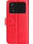Xiaomi Için Poco M4 Pro 4g Çılgın At Doku Folio Deri Kılıf Cüzdan Ayarlanabilir Stand Telefon Kabuğu-Kırmızı (Yurt Dışından) 3