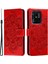 Xiaomi Redmi 10C 4g Pu Deri Cüzdan Stand Kılıfı Mandala Çiçek Telefonu Kapak-Kırmızı (Yurt Dışından) 1