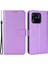 Xiaomi Için Anti-Fall Cüzdan Telefon Kılıfı Redmi 10C Pu Deri Manyetik Stand Kabuk Şok Geçirmez Folio Flip Cover Elmas Doku Telefon Koruyucusu Strap-Spurple ile (Yurt Dışından) 1