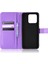 Xiaomi Için Anti-Fall Cüzdan Telefon Kılıfı Redmi 10C Pu Deri Manyetik Stand Kabuk Şok Geçirmez Folio Flip Cover Elmas Doku Telefon Koruyucusu Strap-Spurple ile (Yurt Dışından) 4