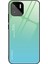 Xiaomi Için Redmi A1 4g / A2 4g Gradyan Renk Temsilli Cam Telefon Kılıfı Yumuşak Tpu Kenar Pc Geri Hassas Dokunmatik Kapak-Ciman / Mavi (Yurt Dışından) 1