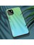 Xiaomi Için Redmi A1 4g / A2 4g Gradyan Renk Temsilli Cam Telefon Kılıfı Yumuşak Tpu Kenar Pc Geri Hassas Dokunmatik Kapak-Ciman / Mavi (Yurt Dışından) 5