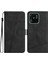 Xiaomi Redmi 10C 4g Cilt Touch Hissed Hissetme Cep Telefonu Kılıf Cüzdan Retro Pu Deri Dikiş Hattı Dekor Telefon Kapak Black (Yurt Dışından) 1