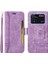 Xiaomi Için Poco M4 Pro 4g Baskılı Dikiş Hattı Pu Deri Derili Damla Geçirmez Kasa Akıllı Telefon Stand Cüzdan Kapağı Strap-Murple (Yurt Dışından) 1