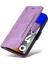 Xiaomi Için Poco M4 Pro 4g Baskılı Dikiş Hattı Pu Deri Derili Damla Geçirmez Kasa Akıllı Telefon Stand Cüzdan Kapağı Strap-Murple (Yurt Dışından) 5