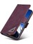 Xiaomi Için Poco M4 Pro 4g Şok Geçirmez Flip Cüzdan Kılıfı Pu Deri Deri Telefon Koruyucu Kapak Stand-Wine Red ile (Yurt Dışından) 5