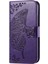 Xiaomi Poco M4 Pro 4g Kelebek Için Baskılı Deri Kılıf Tam Koruma Katlanabilir Stand Cüzdan Telefon Kapağı Strap-Purple ile (Yurt Dışından) 4