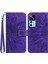 Xiaomi 12T 5G/12T Pro 5g/redmi K50 Ultra 5g HT04 Baskılı Ayçiçeği Stand Cüzdan Telefon Kılıfı Cilt Touch Pu Deri Anti-Drop Kapağı Strap-Dark Mor ile (Yurt Dışından) 1
