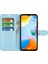Xiaomi Için Redmi 10C/REDMI 10 (Hindistan) Stand Fonksiyon Litchi Doku Deri Kılıf Cüzdan Manyetik Cep Telefonu Koruyucu Mavi (Yurt Dışından) 3