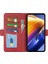 Xiaomi Için Poco F4 Gt/redmi K50 Oyun 5g Çift Manyetik Toka Çizgi Anti Dokulu Pu Deri Stand Koruyucu Cüzdan Telefon Kapak-Kırmızı (Yurt Dışından) 2