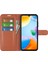 Xiaomi Için Redmi 10C/REDMI 10 (Hindistan) Stand Fonksiyon Litchi Doku Deri Kılıf Cüzdan Manyetik Cep Telefonu Koruyucu-Brown (Yurt Dışından) 3