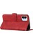 Xiaomi Için Redmi A1 4g/a2 4g Basit Stil Telefon Kapağı Dikiş Tasarım Cüzdan Anti-Çizelge Pu Deri Stand Kılıfı Strap-Red ile (Yurt Dışından) 5
