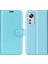 Xiaomi Için 12 Lite Litchi Doku Telefon Kılıfı Pu Deri+Tpu Ayarlanabilir Stand Cüzdan Koruyucu Telefon Kapak Mavisi (Yurt Dışından) 1