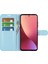Xiaomi Için 12 Lite Litchi Doku Telefon Kılıfı Pu Deri+Tpu Ayarlanabilir Stand Cüzdan Koruyucu Telefon Kapak Mavisi (Yurt Dışından) 3