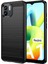 Xiaomi Için Redmi A1 4g/a2 4g Çizeltilmiş Fırçalanmış Yüzey Telefon Kılıfı Karbon Fiber Doku Yumuşak Tpu Arka Kapak Black (Yurt Dışından) 1