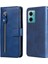Xiaomi Için Redmi Xiaomi Için Redmi Not 11E 5g/redmi 10 5g/redmi 10 Prime+ 5g Fermuarlı Cebir Pu Deri Deri Telefon Folio Flip Cüzdan+ Stand Telefon Kılıfı Aksesuar-Mavi (Yurt Dışından) 1