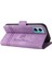 Xiaomi Redmi Için Not 11E 5g/10 5g/10 Prime+ 5g Baskılı Dikiş Hattı Pu Deri Deri Telefon Damla Koruma Kılıfı Flip Stand Cüzdan Kapağı Strap-Purple ile (Yurt Dışından) 4