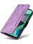 Xiaomi Redmi Için Not 11E 5g/10 5g/10 Prime+ 5g Baskılı Dikiş Hattı Pu Deri Deri Telefon Damla Koruma Kılıfı Flip Stand Cüzdan Kapağı Strap-Purple ile (Yurt Dışından) 5