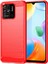 Xiaomi Redmi Için 10C Karbon Fiber Doku Fırçalanmış Kasa Damla Geçirmez Yumuşak Tpu Kabuğu Arka Kapak Kırmızısı (Yurt Dışından) 1