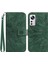 Xiaomi Için 12 Lite 5g HT04 Baskılı Ayçiçeği Pu Deri Cüzdan Kılıfı Cilt Touch Stand Manyetik Kapatma Strap-Dark Yeşil ile Telefon Kapağı (Yurt Dışından) 1