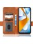 Xiaomi Poco C40 4g Üçgen Deseni Baskılı Telefon Kılıfı, Şok Geçirmez Cüzdan Stand Pu Deri Telefon Kapağı Strap-Brown (Yurt Dışından) 3