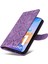 Xiaomi Redmi Için 11 Prime 4g Ayçiçeği Baskılı Pu Deri Kılıf Stand Stand Cüzdan Flip Manyetik Koruyucu Kapak El Strap-Mor ile (Yurt Dışından) 5