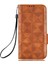 Xiaomi Poco C40 4g Üçgen Deseni Baskılı Telefon Kılıfı, Şok Geçirmez Cüzdan Stand Pu Deri Telefon Kapağı Strap-Brown (Yurt Dışından) 5