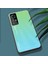 Xiaomi 12T Pro 5g Gradyan Tasarım Temsilli Cam Telefon Kılıfı Sert Pc Geri Gradyan Yumuşak Tpu Tampon Anti-Çizelge Kapak-Siyen / Mavi (Yurt Dışından) 5