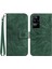 Xiaomi Için Poco F4 5g/redmi K40S 5g HT04 Baskılı Ayçiçeği Stand Cüzdan Telefon Kılıfı Cilt Touch Pu Deri Anti Drop Kapak Strap-Dark Yeşil (Yurt Dışından) 1