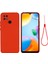 Xiaomi Redmi Için 10C Hassas Kesimler Sıvı Silikon Kılıf Yumuşak Mikrofiber Astar Damla Koruma Ince Ince Kapak Kayış Kırmızısı (Yurt Dışından) 1
