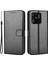 Manyetik Kapatma Cüzdan Xiaomi Için Telefon Kılıfı Redmi 10C Pu Deri Folyo Flip Cover Çılgın At Doku Doku Kabuğu Strap-Black (Yurt Dışından) 1
