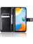 Manyetik Kapatma Cüzdan Xiaomi Için Telefon Kılıfı Redmi 10C Pu Deri Folyo Flip Cover Çılgın At Doku Doku Kabuğu Strap-Black (Yurt Dışından) 3