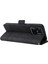 Xiaomi Için Redmi 10C 4g/redmi 10 (Hindistan) 4g Katlanabilir Stand Pu Deri Deri Şok Geçirmez Kılıf Strap-Black ile Baskılı Dikiş Hattı Telefon Cüzdan Kapağı (Yurt Dışından) 4