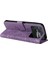 Xiaomi Için Poco C40 4g Çiçek Baskı Pu Deri Telefon Koruyucu Kılıf Flip Stand Cüzdan Kapağı Strap-Purple ile (Yurt Dışından) 3