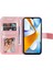 Xiaomi Için Poco C40 4g Çiçek Baskı Pu Deri Telefon Koruyucu Kılıf Flip Stand Cüzdan Kapağı Strap-Rose Altın (Yurt Dışından) 2
