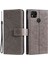 Xiaomi Için Redmi 10A Pu Deri Cüzdan Telefon Kapağı Stand Mandala Çiçek Deseni Strap-Grey ile Baskılı Telefon Kılıfı (Yurt Dışından) 1