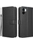 Xiaomi Için Redmi A1 4g/a2 4g Elmas Doku Telefon Cüzdan Kapağı Ön Parmak Izi Pu Deri Stand Kılıf Black (Yurt Dışından) 1