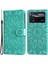 Xiaomi Poco X4 Pro 5g Pu Deri Deri Flip Cüzdan Kılıf Ayçiçeği Baskılı Stand Kitaplık Magnetik Koruyucu Kapak El Strap-Yeşil (Yurt Dışından) 1