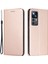 Xiaomi Için 12T 5G/12T Pro 5g/redmi K50 Ultra 5g Karbon Fiber Doku Pu Deri Stand Cüzdan Kılıfı Manyetik Otomatik Kapanış Telefon Kapağı Bilek Kayış Rose Altın (Yurt Dışından) 1