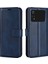 Xiaomi Için Poco M4 Pro 4g Manyetik Kıta Dokulu Pu Deri Kılıf Cüzdan Stand Flip Telefon Kapak Mavisi (Yurt Dışından) 1